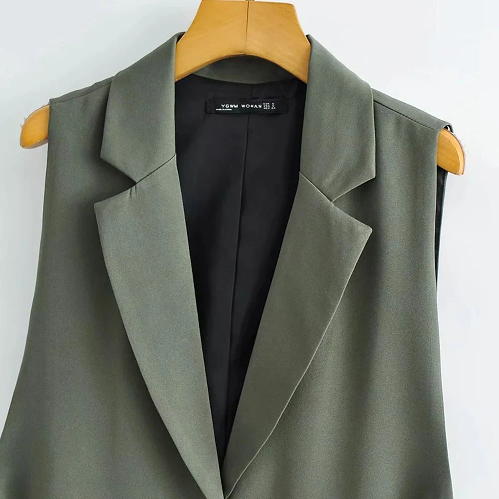 Title 5, Spring Womens Suit Collar Woven Vest