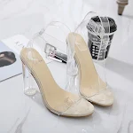 Sapatos Femininos Transparentes de Salto Alto — foto 3
