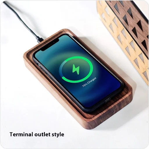 Title 8, Creative Black Walnut 15W Wireless Fast Charge ...