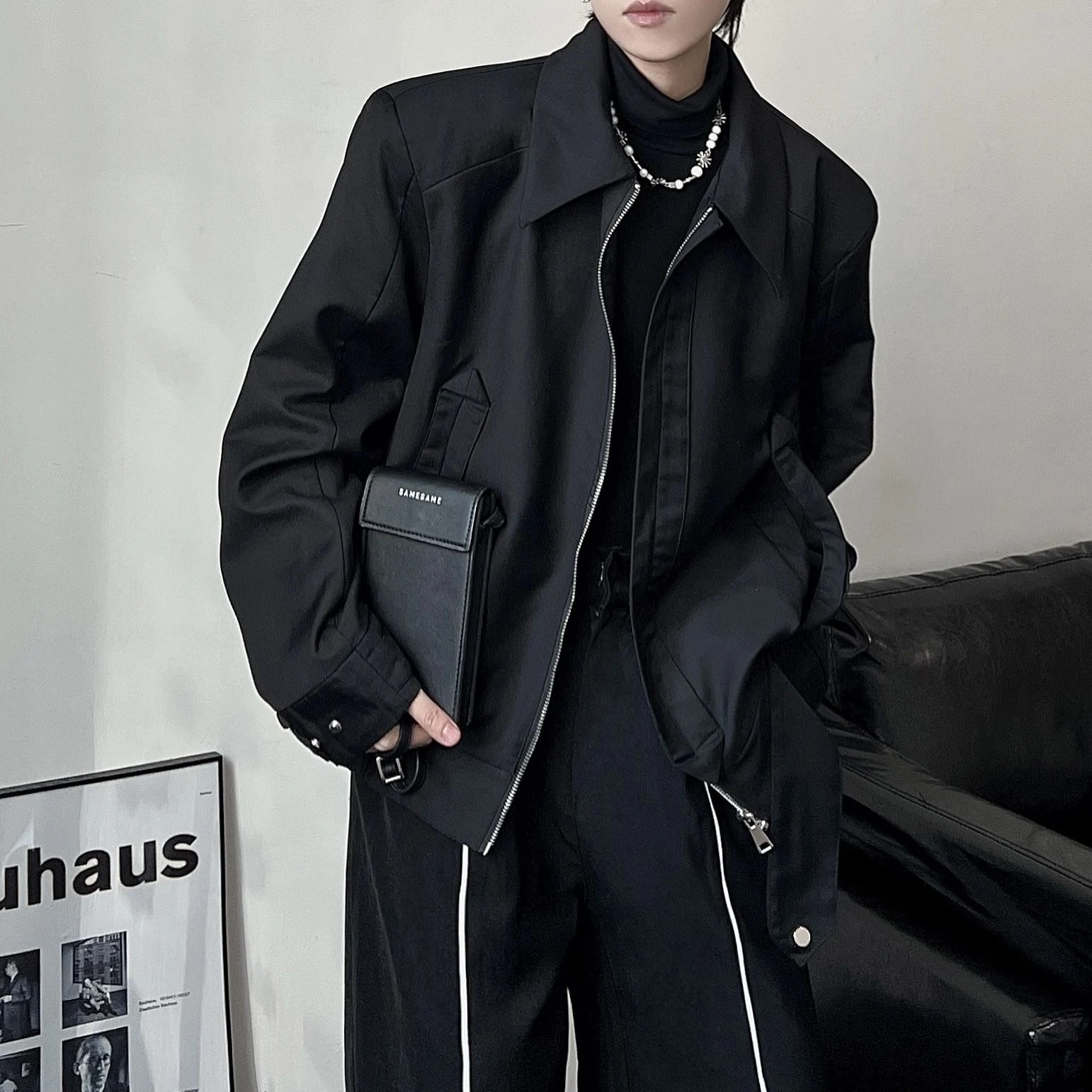 Title 4, Casaco casual com lapela masculino, fashion, id...