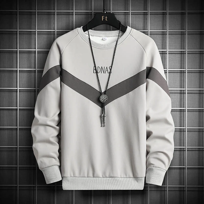 New Men's Sweater Japanese Trend Round Neck Men's Sweater Comfortable and Stylish Perfect for Everyday Wear and a Modern — photo 2