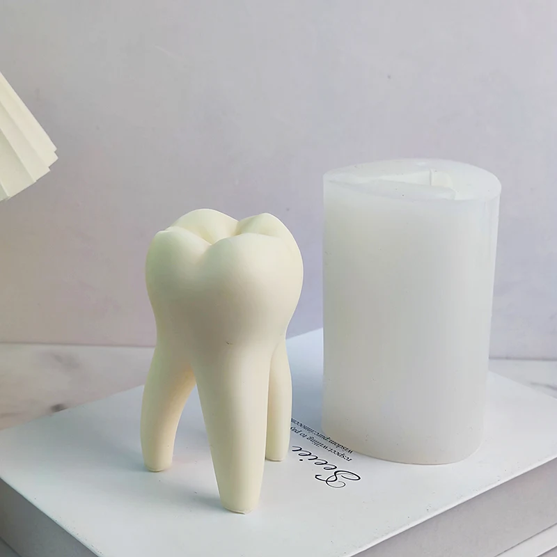 Title 6, DIY Large Tooth Candle Silicone Mold Create uni...