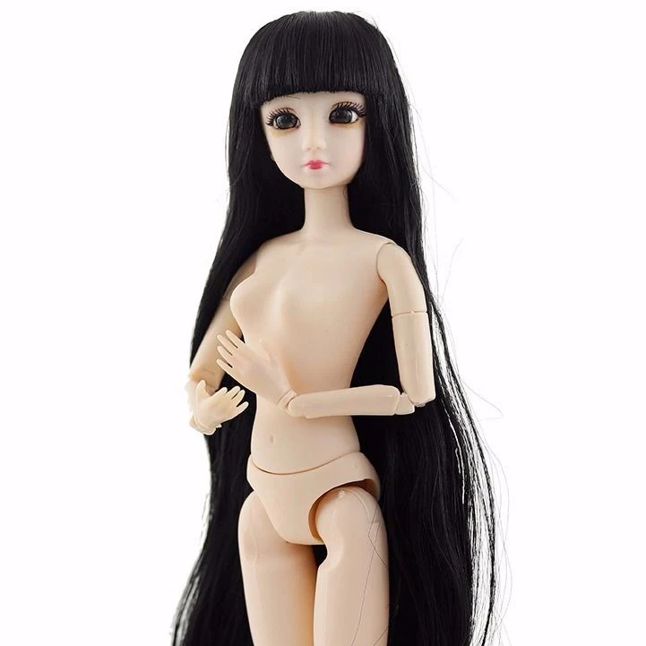 Title 16, 30cm Medium Doll Naked Baby Body 3D Real Eye Ca...