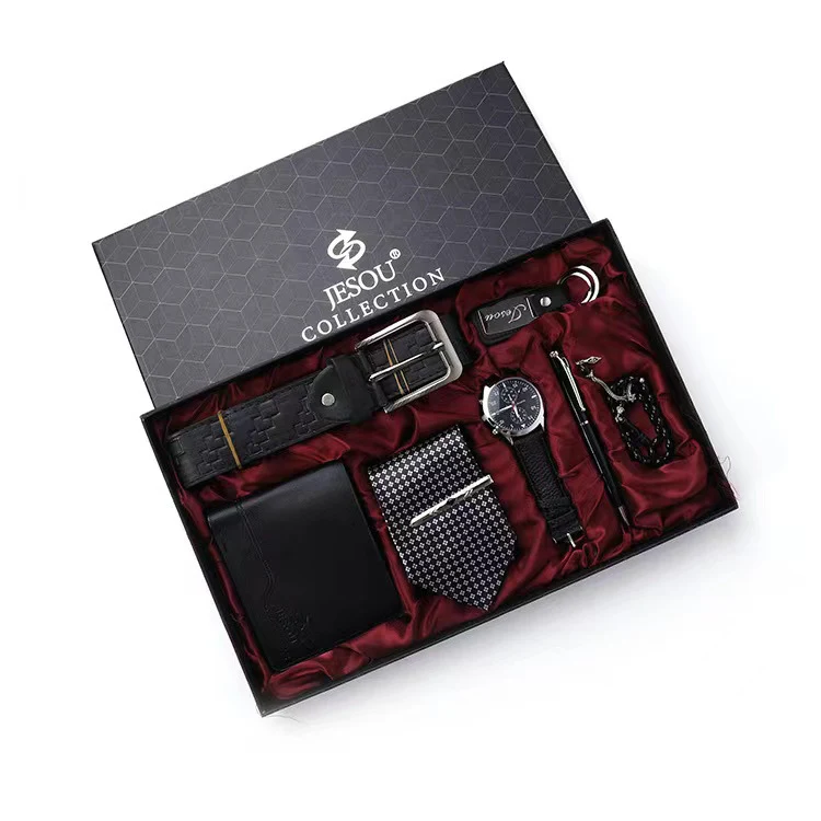 Presente Masculino Terno Embalagem Exquisita Relógio Cinto Gravata Carteira Conjunto Simples. Elegância e praticidade para o homem moderno. — foto 3