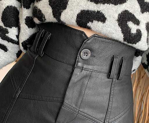 Title 9, Womens Fashion Personality Black Leather Skirt...