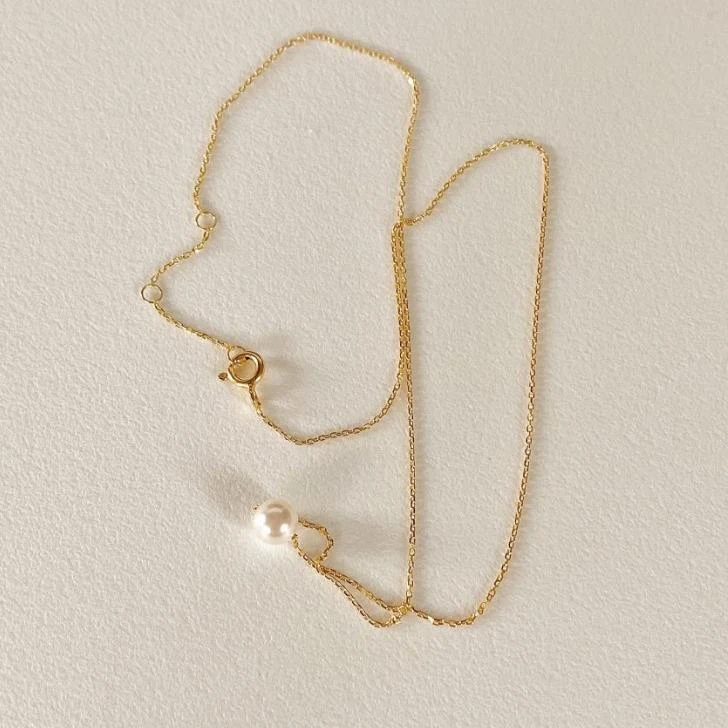 Colar simples com contas de pérolas em prata 925, acessórios prateados, ideal para um visual delicado e elegante, perfeito. — foto 12