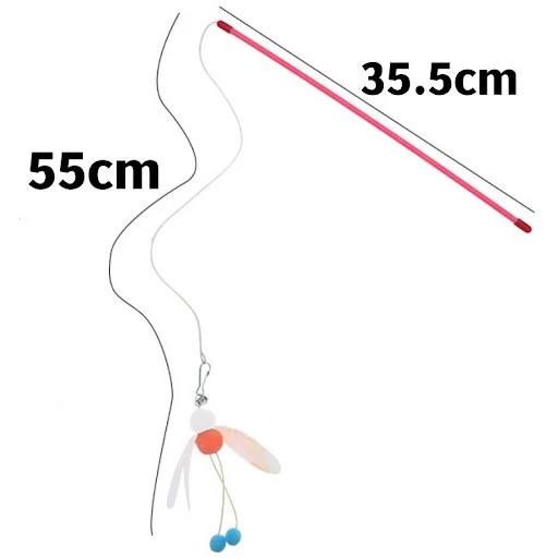 Cat Toy Cats Stick Cat Toys Interactive Bite Resistant Cats Toy Butterfly Toys for Cats Teasing Pet Teaser Sticks Pet Pr — photo 1