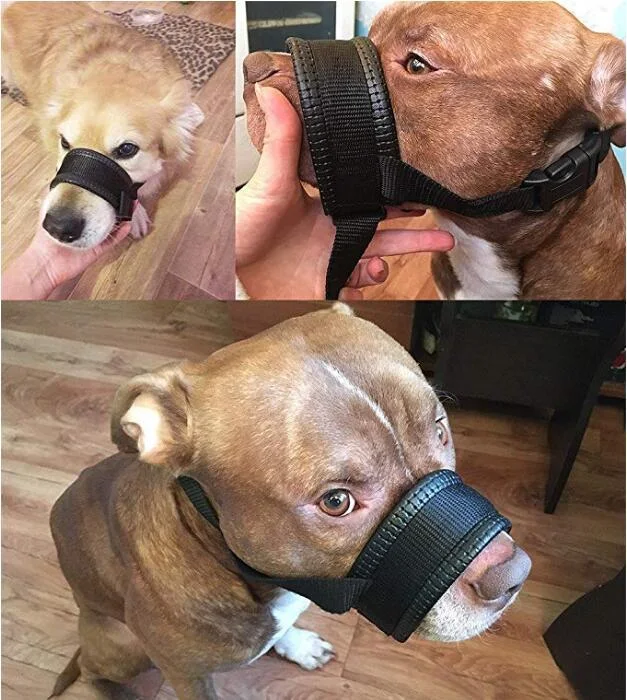Title 15, Soft Nylon Dog Muzzle Anti Barking Training Pet...