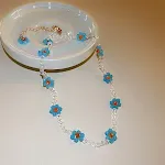 Blue and white