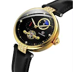 Relógio feminino de movimento mecânico vazado. Sofisticação e precisão no seu pulso. Design elegante e diferenciado. Ideal para mulheres de bom gosto. — foto 11