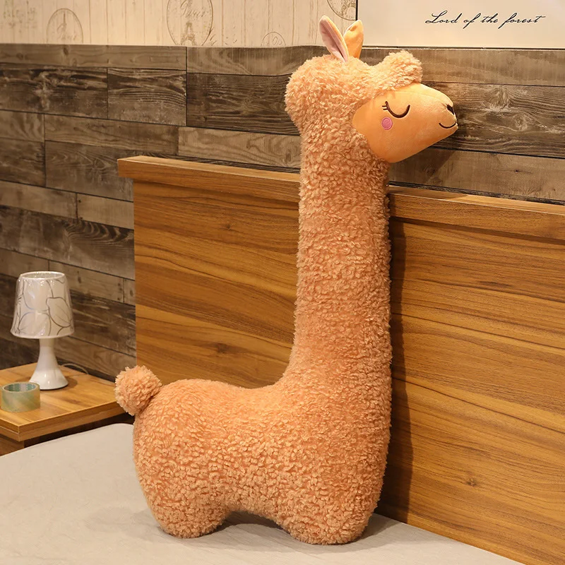 Boneca Alpaca Fofa Menina Dormindo Travesseiro Presente Pelúcia Ovelha Pequena Confortável e Perfeita para Crianças e Decoração — foto 5