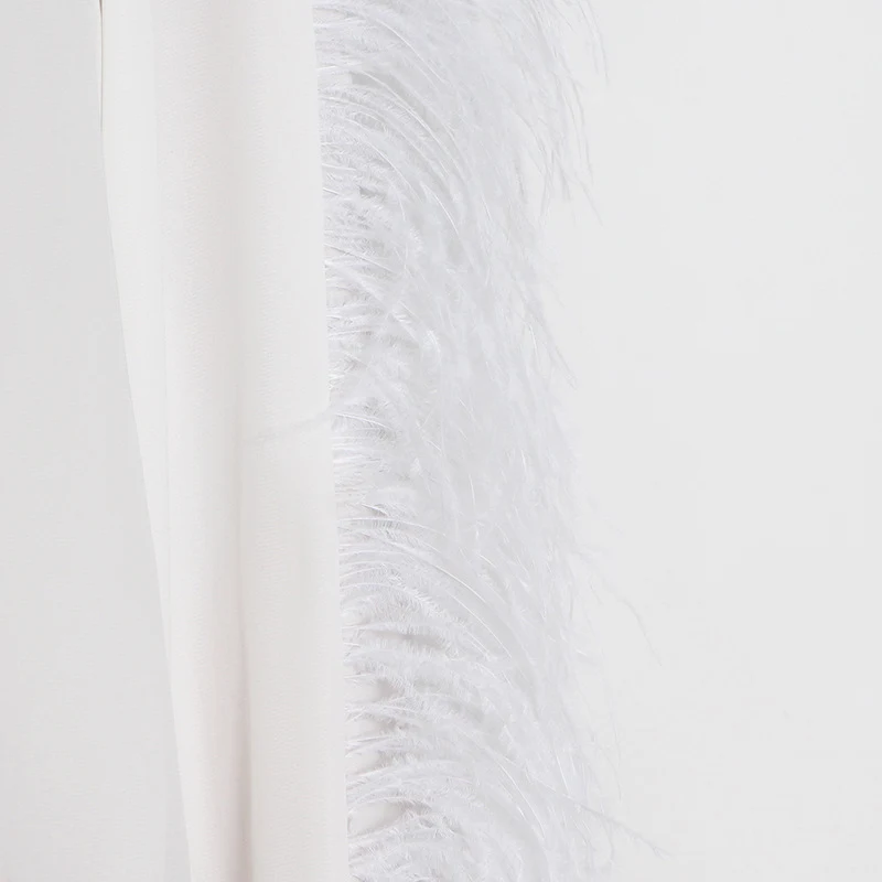 Title 15, Lapel Long Sleeve Ostrich Hair Panel Shirt