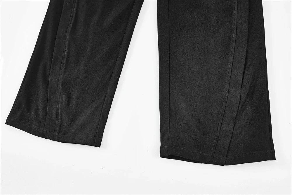 Men's Casual Solid Color Stitching Wide-leg Pants. Comfortable and stylish for everyday wear. A versatile choice for a m — photo 7