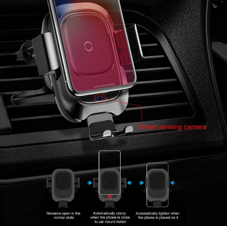 Wireless charging car holder keeps your phone charged and within easy reach while driving. Enjoy a convenient and safe e — photo 4