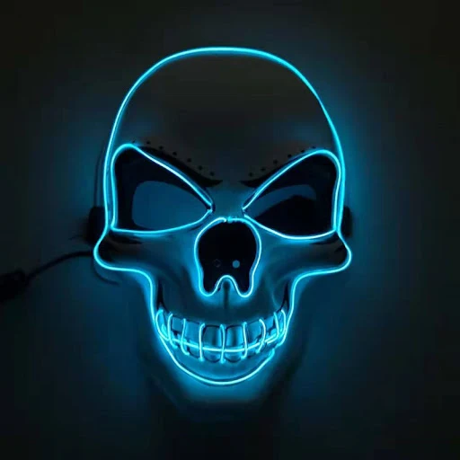 Title 5, Máscara de Halloween de Crânio LED Brilhante Il...
