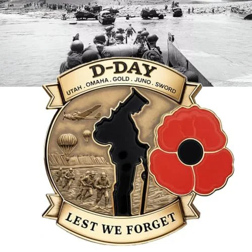 Title 5, D-Day 80-jarig jubileum herdenkingsbadge. Herde...