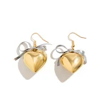 Colar com laço de coração de amor em cores contrastantes, brilhante, perfeito para um toque romântico e charmoso em qualquer ocasião. — foto 1