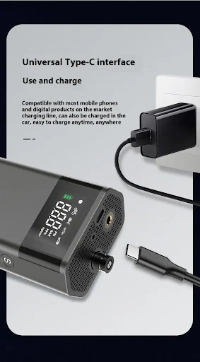 Title 6, Portable Wireless Car Tire Inflator with Intell...