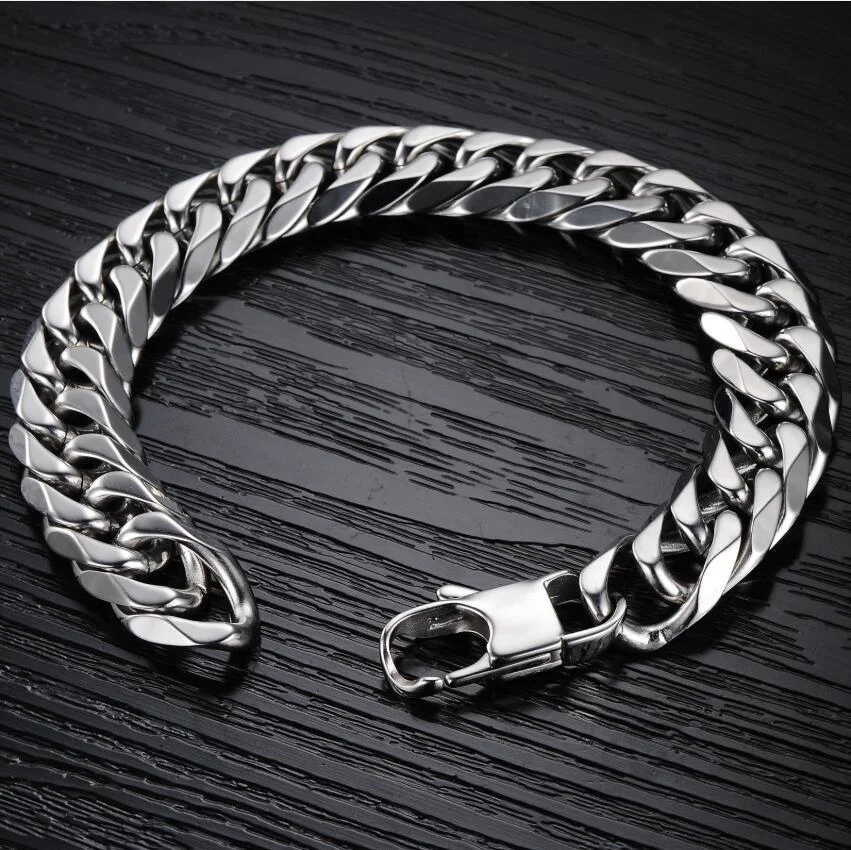 Colar masculino de aço inoxidável com fivela dupla, superfície polida, aço titânio, durável e elegante para uso diário. — foto 1