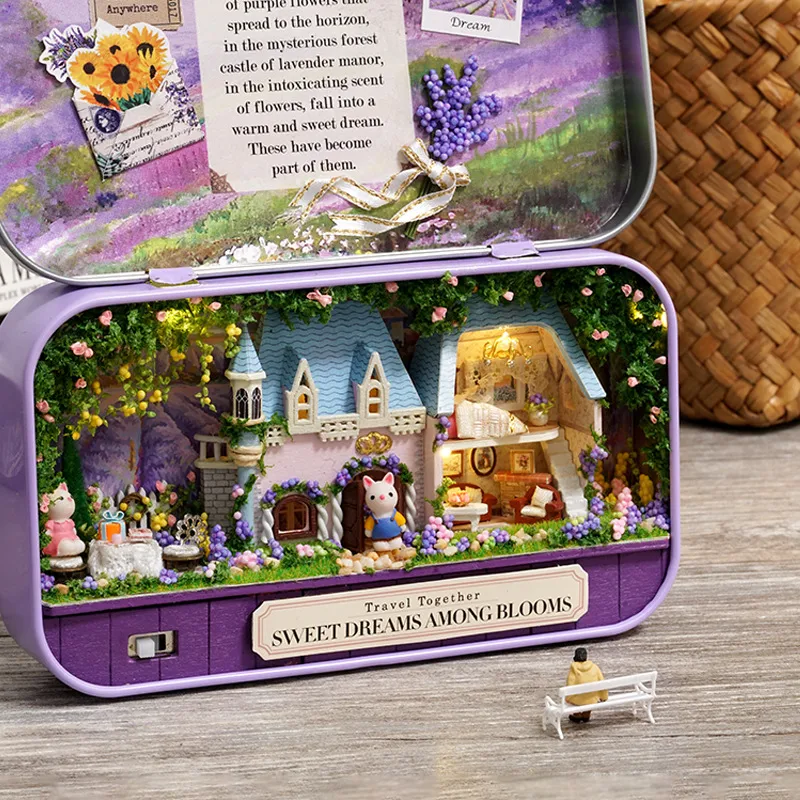 Teatro Cottage DIY Caixa Modelo de Montagem Manual Crie seu próprio teatro em miniatura. Um modelo feito à mão para montagem, diversão e relaxamento. — foto 12