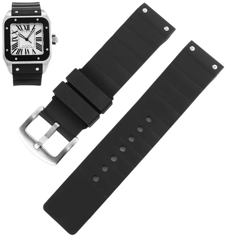 Title 8, Sandus Rubber Watch Strap for Cardia Santos, a ...