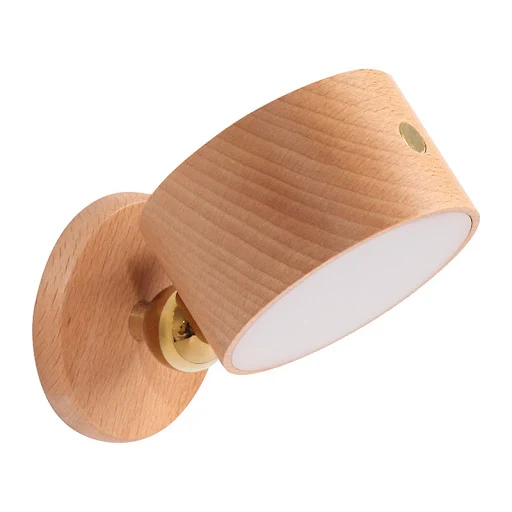 Title 5, Simple Wooden Bedside Lamp for Bedroom. Provide...