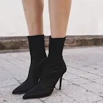 Kore Stili Sivri Burunlu Elastik Stiletto Çizme, şık ve rahat kadın ayakkabısı, her kombin için mükemmel. Şimdi satın alın! — Fotoğraf 3