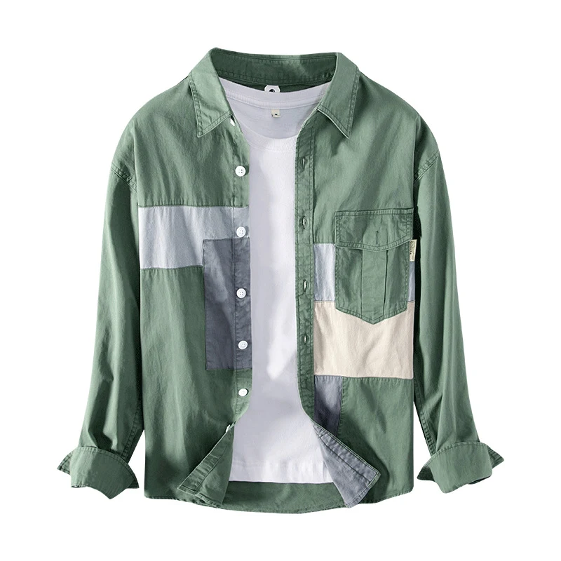 Camicia Uomo Cotone Casual Camicia Giacca Uomo Abbigliamento da Lavoro Versatile Confortevole Perfetta per Lavoro e Tempo Libero. — foto 2