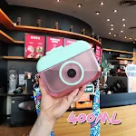 Stereo Camera Plastic Cup Portable Strap Handy Straw Cup Boxed. Enjoy your drinks on the go with this convenient and eas — photo 4
