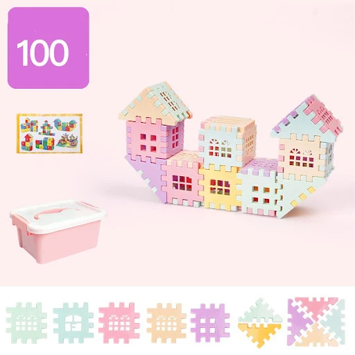 Title 4, Building Block Puzzle Toy Large Particle House ...