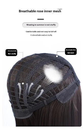 Title 5, Womens Long Hair Full-head Wig Mid-length Fluf...