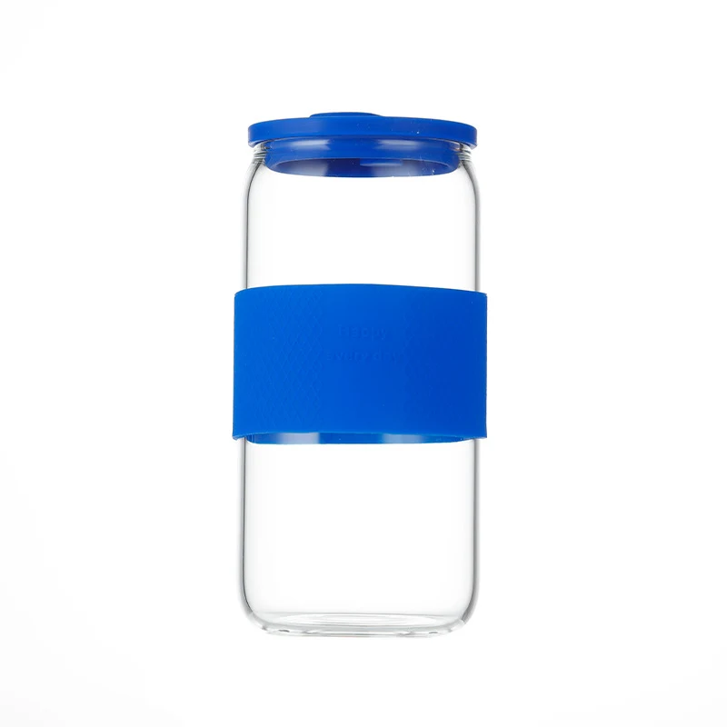 Pull Can Shape Glass Cup with Lid Straw. Enjoy cold drinks in style. Perfect for home or travel. Keeps your drinks fresh — photo 4