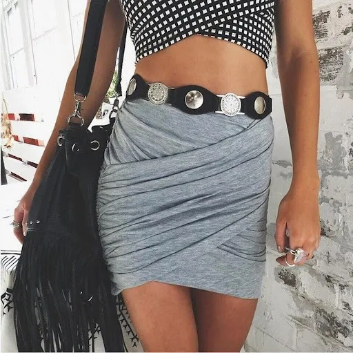 Title 25, Womens sexy pleated nightclub hip skirt. Styli...