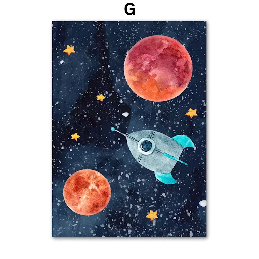 Title 7, Arte de parede de astronauta em tela, ideal par...
