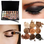 Paleta de sombras Matte com glitter e pincéis, tons terrosos. Crie looks incríveis! Cores duradouras e pigmentadas. Perfeita para maquiagem dos olhos. — foto 7