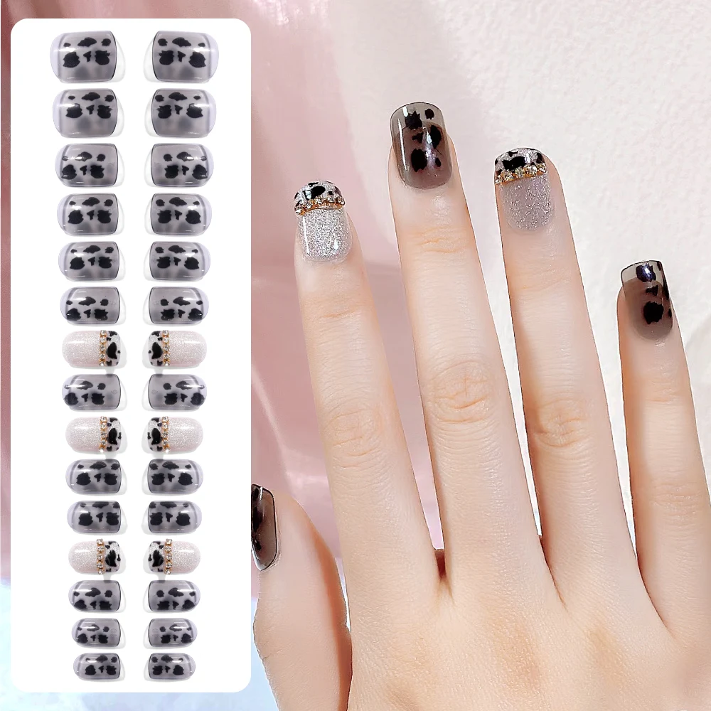 Adesivos de unhas postiças para arte nas mãos. Aplicação fácil, designs elegantes e longa duração. Manicures profissionais instantâneas. — foto 9