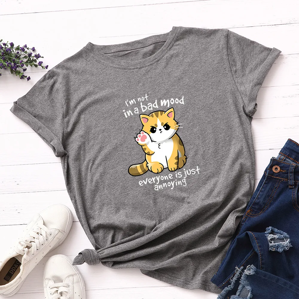 Title 8, T-shirt da donna in cotone a maniche corte con ...