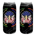 Printed Female Socks Owl Pattern Animal 3D Printed Short Socks — photo 7