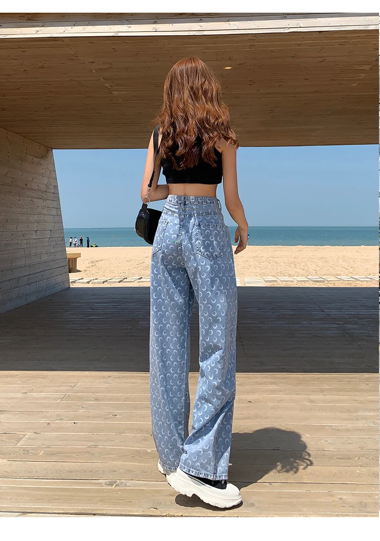 Title 4, Womens Printed Loose and Slim Straight-leg Pan...