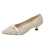 Woven low-cut pointed-toe stilettos knitted shoes, combining elegance and comfort, perfect for special events and a styl — photo 29