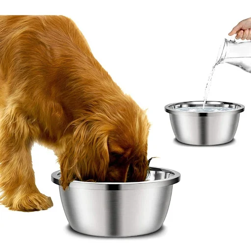Large Stainless Steel Dog Bowls Thick Smooth Metal Food and Water Dishes Drop Ship — photo 3