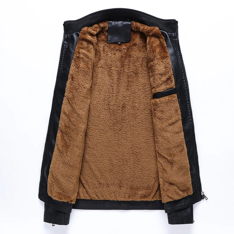 Fleece lined warm PU leather jacket, perfect for winter. Provides warmth, comfort and style. A great outerwear choice fo — photo 4