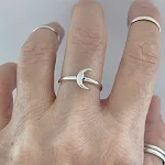 Anel Ajustável Fashion Moon Nova Abertura, perfeito para presente ou uso diário. Design elegante e confortável, ideal para qualquer ocasião. — foto 11