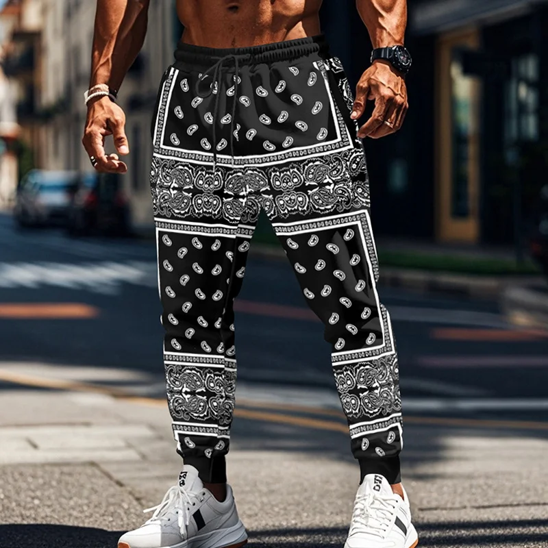 Muške sportske pantalone sa 3D štampom, moderna moda, udobnost i stil. Uživajte u jedinstvenom dizajnu i slobodi pokreta. Idealne za svaki dan. — foto 1