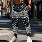 Muške sportske pantalone sa 3D štampom, moderna moda, udobnost i stil. Uživajte u jedinstvenom dizajnu i slobodi pokreta. Idealne za svaki dan. — foto 1