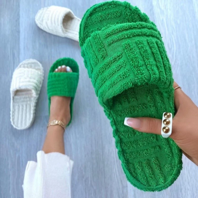 Title 4, Large Size Fashion Casual Thick-Soled Wool Slip...