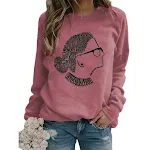 Sudadera de manga larga con cuello redondo y estampado de monograma Justice — foto 8