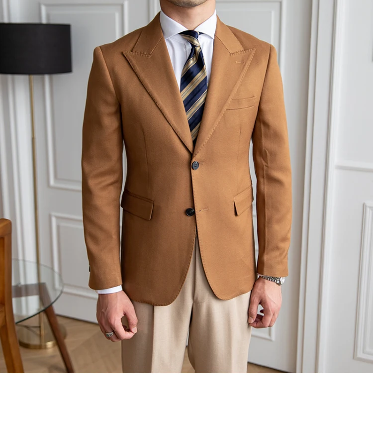 Terno Slim Fit Masculino Jaqueta Britânica Design Sofisticado e Ajuste Perfeito Ideal para Ambientes de Negócios Conforto e Elegância em um Só Terno — foto 21