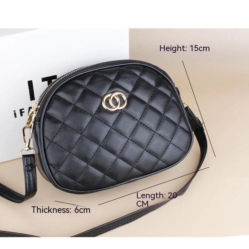 Bolsa feminina de ombro pequena redonda Nova moda Mini Ideal para carregar o essencial com estilo e praticidade Perfeita para o dia a dia — foto 5