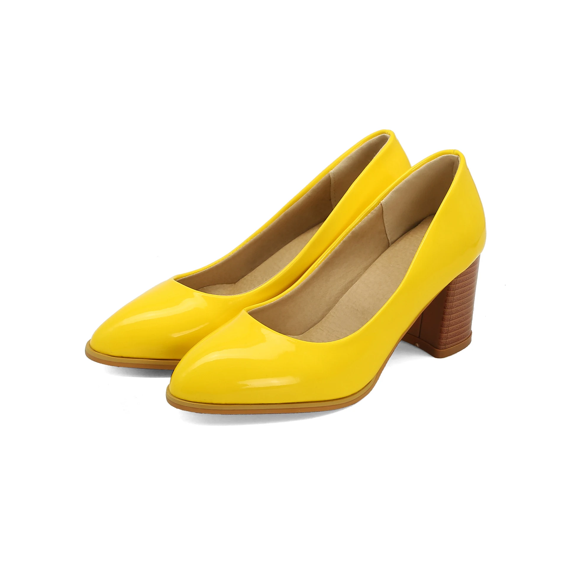High-heeled thick-soled shoes with a shallow mouth design, offering both style and comfort for any special occasion or e — photo 1